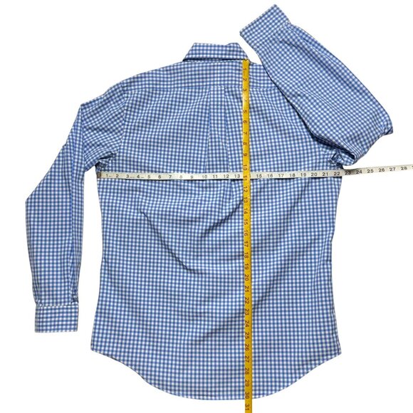 * SOLD * NEW Ralph Lauren Blue & White Mens M Gingham Oxford Shirt Excellent - Picture 5 of 8